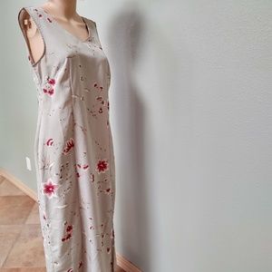 Kathie Lee Collection green flower long dress M